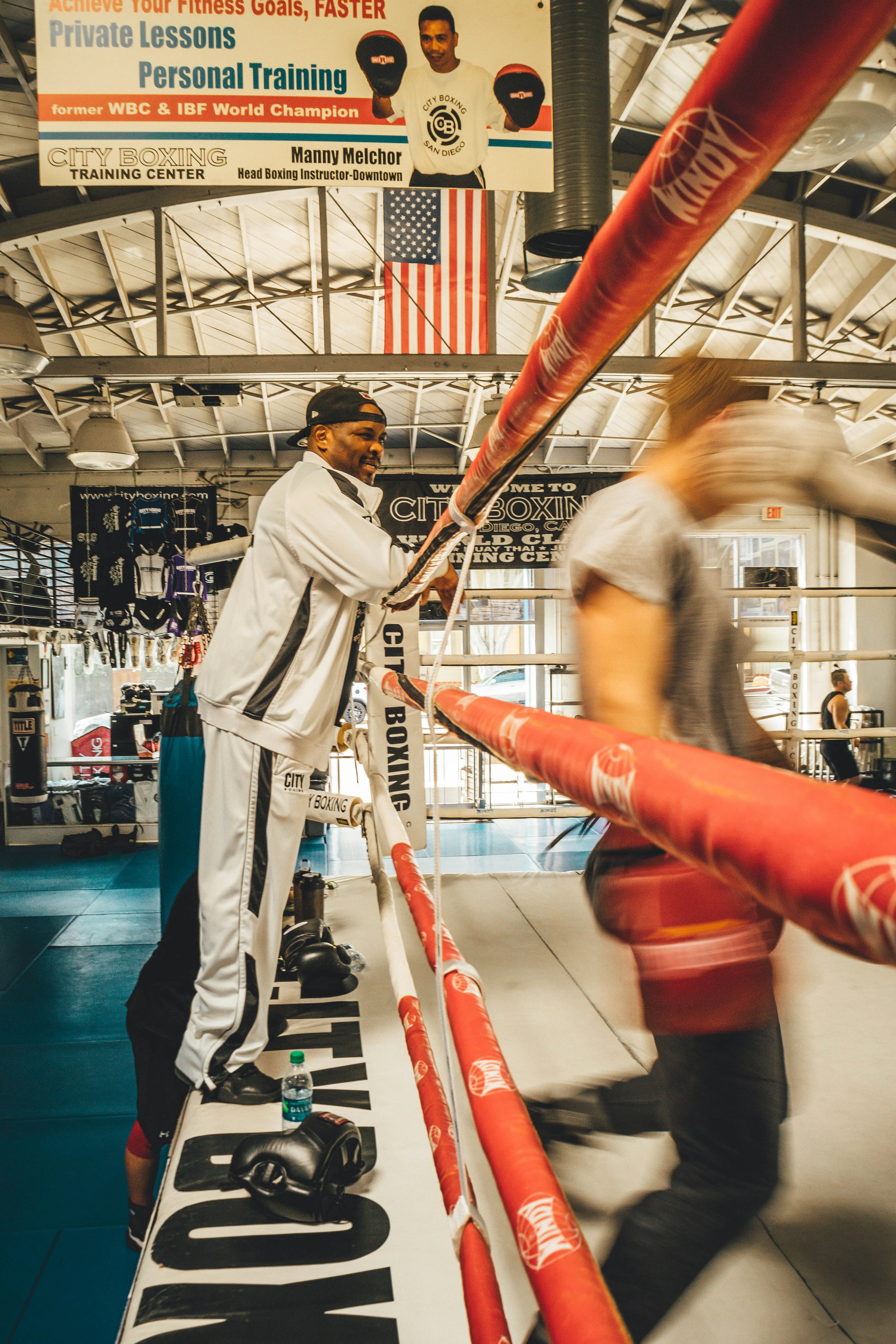 Coach working with a client